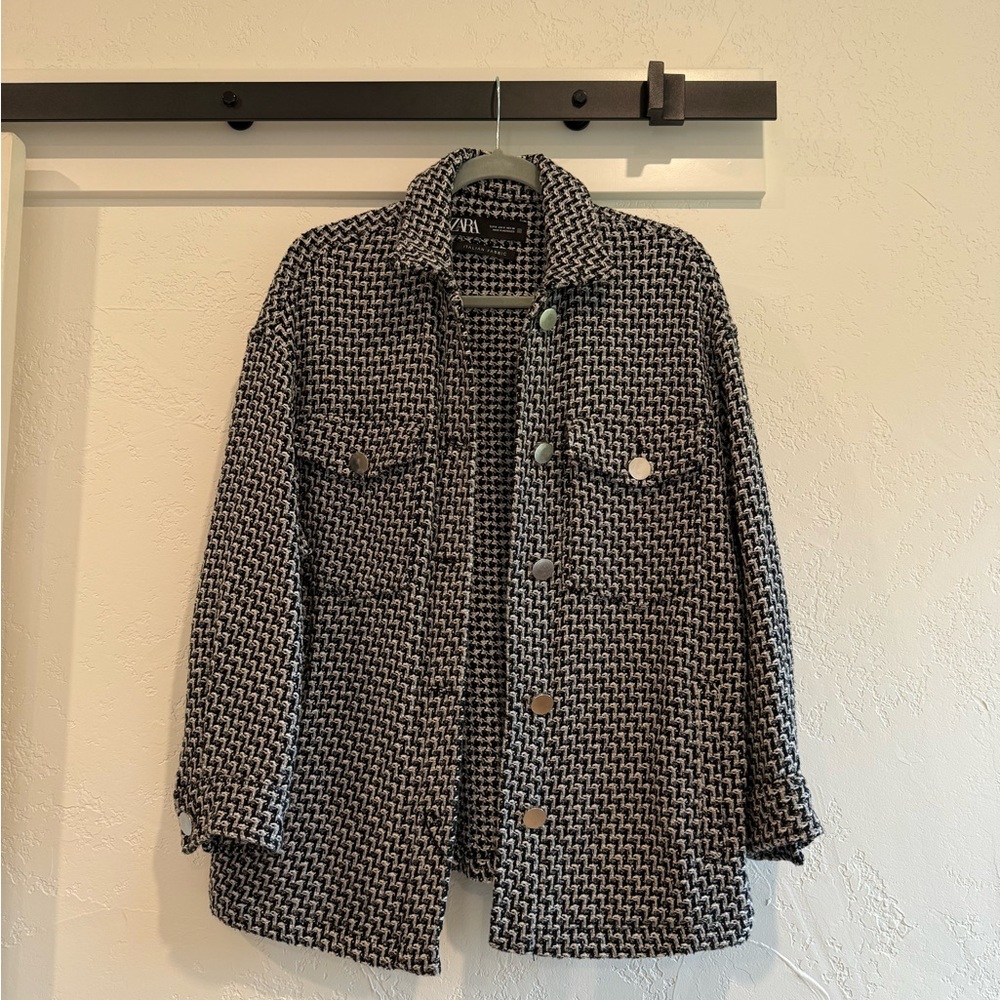 Zara Monochrome Shacket Size Small